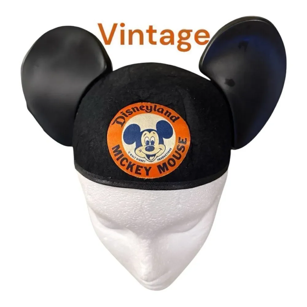 Disneyland Mickey Mouse Ears Hat Vintage